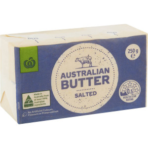 5 PACK of WW Australian Butter Salted  250g