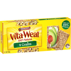 5 PACK of Arnott's Vita-weat Cracker 9 Grain 250g