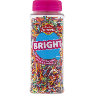 5 PACK of Dollar Sweets Bright Sprinkles Jar 90g