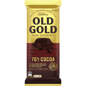 5 PACK of Cadbury Old Gold Dark Chocolate 70% Cocoa 180g