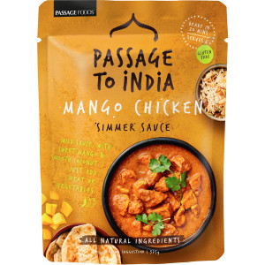 5 PACK of Passage To India Simmer Sauce Mango Chicken 375g