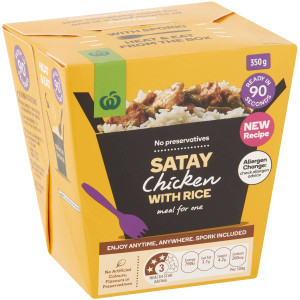 5 PACK of WW Chicken Satay With Jasmine Rice 350g