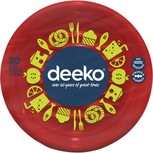 5 PACK of Deeko Side Plates Plastic 20 pack