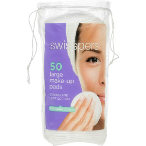 5 PACK of Swisspers Cotton Large Make Up Pads 50pk