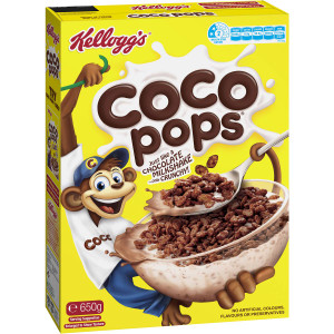 5 PACK of Kellogg's Coco Pops Chocolatey Breakfast Cereal 650g