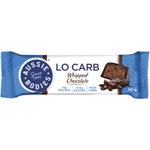5 PACK of Aussie Bodies Lo Carb Whipped Chocolate Bar 50g