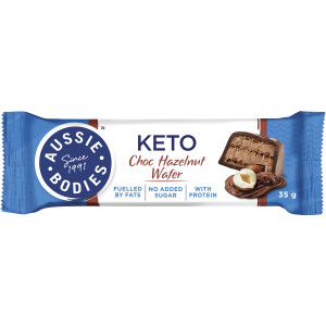 5 PACK of Aussie Bodies Keto Choc Hazelnut Wafer 35g