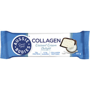 5 PACK of Aussie Bodies Collagen Coconut Cream Delight Bar 45g