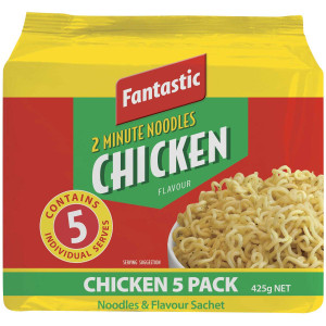 5 PACK of Fantastic 2 Minute Noodles Chicken 5 pack