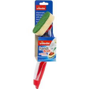 5 PACK of Vileda Handi Dish Brush Refillable Handle