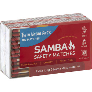 5 PACK of Samba Matches Twin Pack 100 pack
