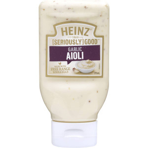 5 PACK of Heinz Seriously Good Aioli Garlic Mayonnaise 295ml