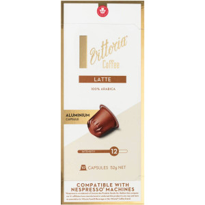 5 PACK of Vittoria Latte Nespresso Compatible Coffee Capsules pack 10