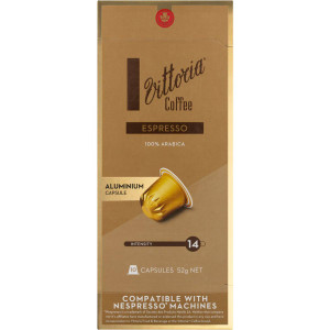 5 PACK of Vittoria Espresso Nespresso Compatible Coffee Capsules pack 10