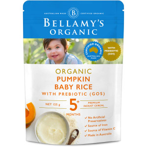5 PACK of Bellamy's Organic Pumpkin Baby Rice 125g