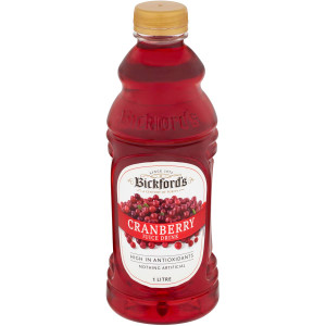5 PACK of Bickford's Cranberry Juice Drink 1l