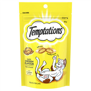 5 PACK of Temptations Cat Treats Tasty Chicken 85g