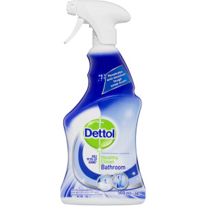 5 PACK of Dettol Healthy Clean Antibacterial Bathroom Cleaner Trigger Spray 500ml