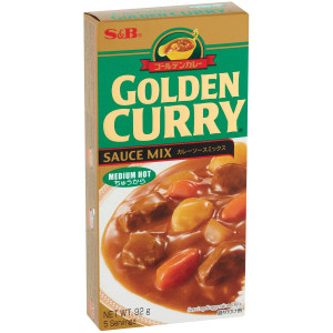 5 PACK of S&b Curry Mix Golden Medium Hot  92g