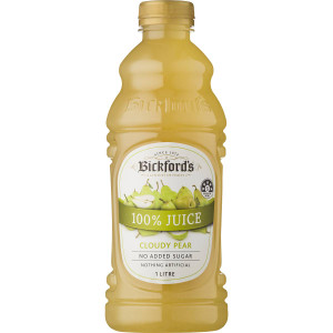 5 PACK of Bickford's Cloudy Pear Juice 1l