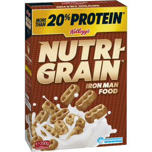 5 PACK of Kellogg's Nutri-grain Protein Breakfast Cereal 290g