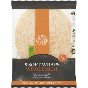 5 PACK of WW Lower Carb Wholemeal Wrap 5 pack