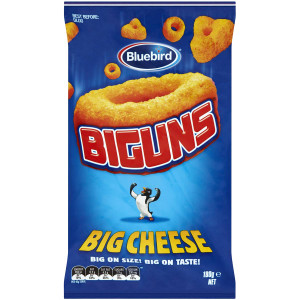 5 PACK of Bluebird Biguns Cheese 180g