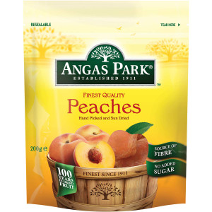 5 PACK of Angas Park Peaches Dried 200g