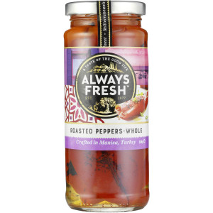 5 PACK of Always Fresh Roasted Peppers Whole 330g