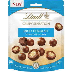 5 PACK of Lindt Milk Chocoate Crispy Sensation 140g