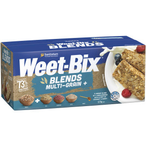5 PACK of Sanitarium Weet-bix Blends Multi-grain+ Breakfast Cereal 575g