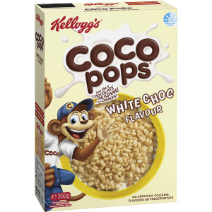 5 PACK of Kellogg's Coco Pops White Choc Flavour Breakfast Cereal 350g