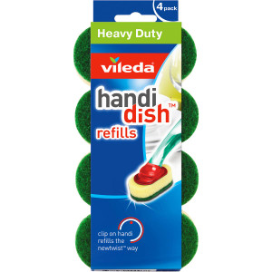 5 PACK of Vileda Handi Dish Brush Refills 4 pack