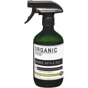 5 PACK of Organic Choice Shower Bath & Tile Cleaner Spearmint & Tasman Pepper 500ml