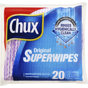 5 PACK of Chux Original Superwipes 20 pack
