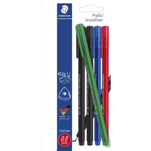 5 PACK of Staedtler Triplus Broadliner 5 pack