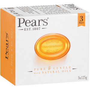 5 PACK of Pears Soap Bar Transparent 3x125g