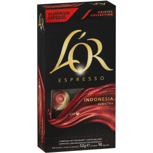 5 PACK of L'or Espresso Indonesia Sumatra Coffee Capsules 10 pack