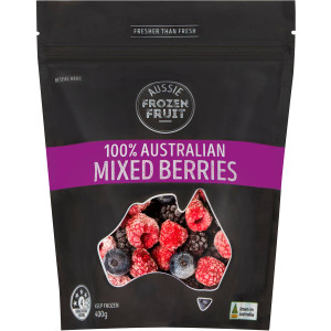 5 PACK of Aussie Frozen Fruit 100% Australian Mixed Berries 400g