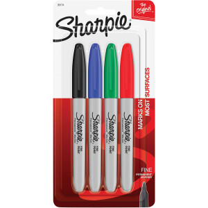 3 PACK OF Sharpie Cd Marker Fine 4 Colour 4 pack