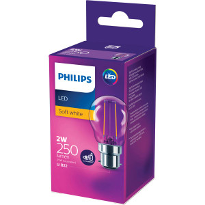 3 PACK OF Philips Led 250lm Fancy Round Bc Ww Clear