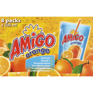 3 PACK OF Amigo Orange Juice 8 pack