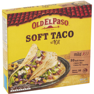 3 PACK OF Old El Paso Soft Taco Dinner Kit 405g