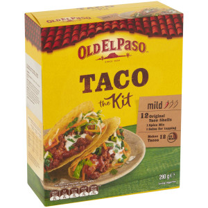 3 PACK OF Old El Paso Mexican Sweet Paprika Taco Kit 290g