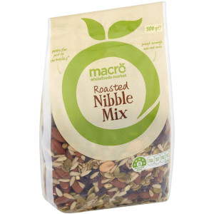 3 PACK OF Macro Seeds Nibble Mix Roasted 500g