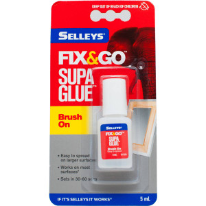 3 PACK OF Selleys Quick Fix Adhesive Supa Glue Brush On 5ml