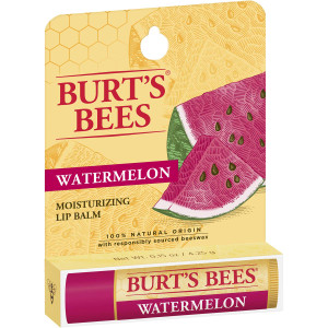 3 PACK OF Burt's Bees Moisturising Lip Balm Watermelon 4.25g