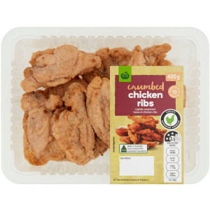 3 PACK OF WW Crumbed Chicken Ribs 400g