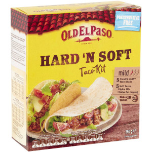 3 PACK OF Old El Paso Hard N Soft Taco Kit 350g
