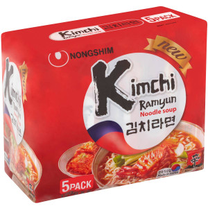 3 PACK OF Nong Shim Kim Chi Noodles 5 pack